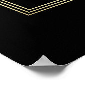 Gold Art Deco 20s Unplugged Wedding Ceremony Sign Poster (Hoek)