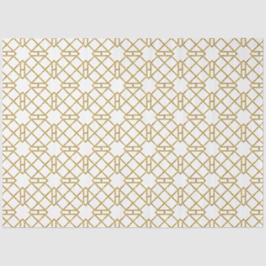 Gold Art Deco Chinese Chippendale - loskoppeling Tissuepapier (Voorkant)