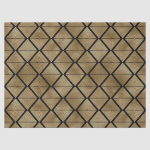 Gold Art Deco Diamonds op zwarte ontkoppeling Tissuepapier