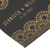Gold Art Deco Fan Gatsby Wedding Table Runner Korte Tafelloper (Hoek)