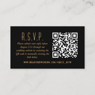 Gold Art Deco Fan Wedding Online RSVP Informatiekaartje