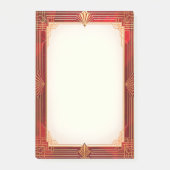 Gold Art Deco Frame on Red Post-it® Notes (Voorkant)
