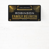 Gold Art Deco-gezinshereniging Spandoek (Insitu)