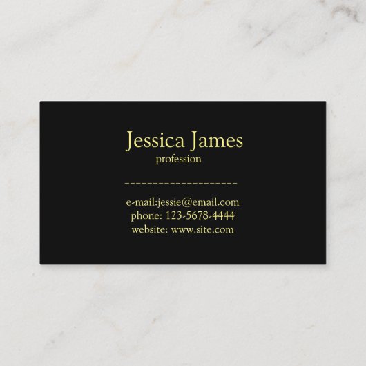 Gold Art Deco-Lijst Visitekaartje (Achterkant)