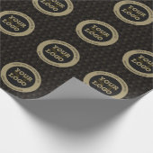  Gold Art Deco Monogram Cadeaupapier (Hoek)