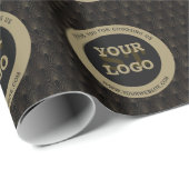  Gold Art Deco Monogram Cadeaupapier (Rol Hoek)