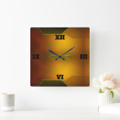 Gold Art Deco-ontwerp in een moderne stijl Vierkante Klok (Huis)
