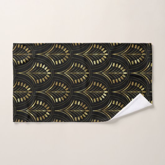 Gold Art Deco-patroon Bad Handdoek (Handdoek)