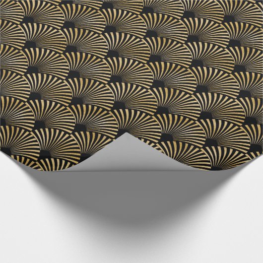 Gold Art Deco-patroon Cadeaupapier (Hoek)