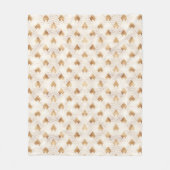 Gold Art Deco-patroon Fleece Deken (Voorkant)