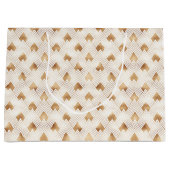 Gold Art Deco-patroon Groot Cadeauzakje (Voorkant)