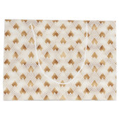 Gold Art Deco-patroon Groot Cadeauzakje (Achterkant)