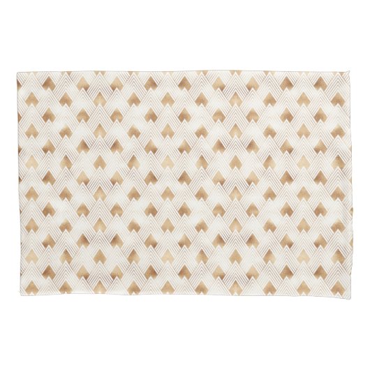 Gold Art Deco-patroon Kussensloop (Voorkant-Links)