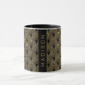 Gold Art Deco-patroon Mok (Midden)