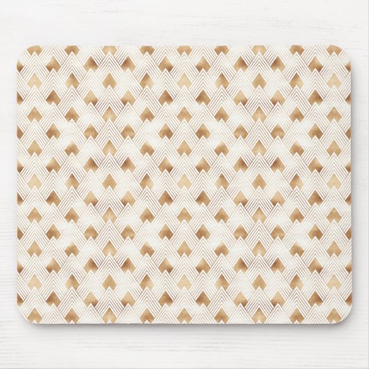 Gold Art Deco-patroon Muismat (Voorkant)