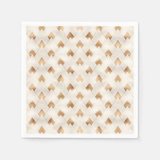 Gold Art Deco-patroon Servet (Voorkant)
