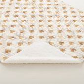 Gold Art Deco-patroon Sherpa Deken (3/4)