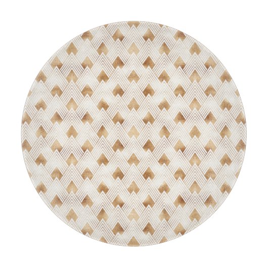 Gold Art Deco-patroon Snijplank (Voorkant)