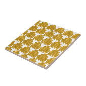 Gold Art Deco-patroon Tegeltje (Zijkant)