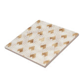 Gold Art Deco-patroon Tegeltje (Zijkant)