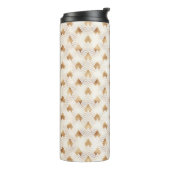 Gold Art Deco-patroon Thermosbeker (Gedraaid links)