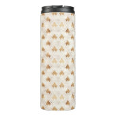 Gold Art Deco-patroon Thermosbeker (Achterkant)