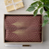Gold Art-Deco Pattern boven Bourgogne Achtergrond Tissuepapier (Geschenk)