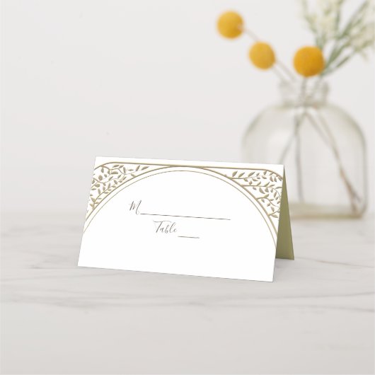 Gold Art Deco Plaatskaartje (Voorkant)