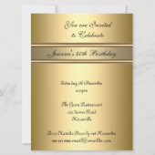 Gold Art Deco Verjaardagsfeest Uitnodiging Goud (Achterkant)