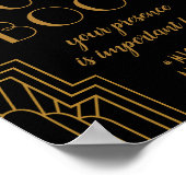 Gold Art Deco Wedding Sign Editable Guest Book Poster (Hoek)