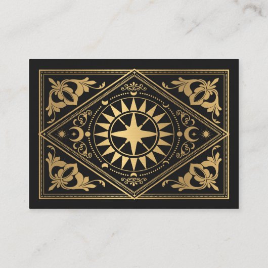Gold Art Nouveau Gothic Tarot Kaart Song Verzoek (Achterkant)