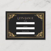 Gold Art Nouveau Gothic Tarot Kaart Song Verzoek (Voorkant)