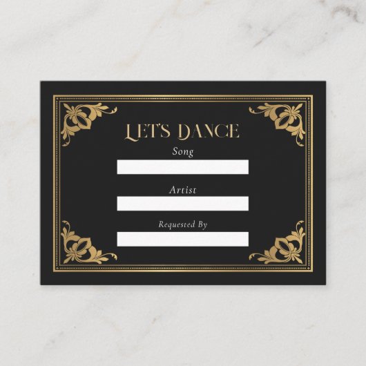 Gold Art Nouveau Gothic Tarot Kaart Song Verzoek (Voorkant)