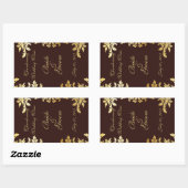 Gold Art Nouveau Wedding Wine Label Sticker (Vel)