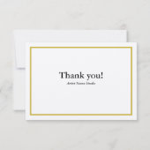  Gold artiest Hartelijk dank Opmerking Kaart (Achterkant)