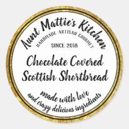 Gold Artisan Handmade Gourmet Food Label