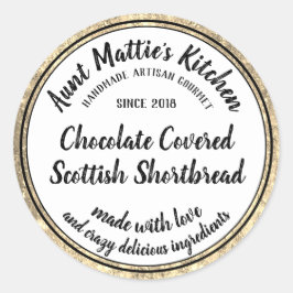 Gold Artisan Handmade Gourmet Food Label