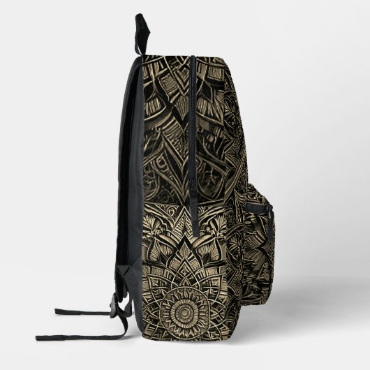 Gold Artistic Mandala Backpack Bedrukte Rugzak (Links)