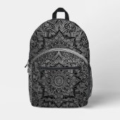Gold Artistic Mandala Backpack Bedrukte Rugzak (Voorkant)