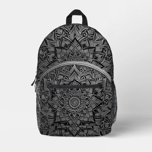 Gold Artistic Mandala Backpack Bedrukte Rugzak (Voorkant)