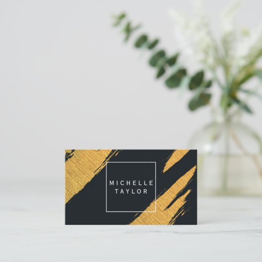 Gold Artistic Marks met White Box Visitekaartje (Staand voorkant)