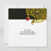 GOLD ASTRAL LABYRINTH Zodiac Signs Chart White Kaart (Achterkant)