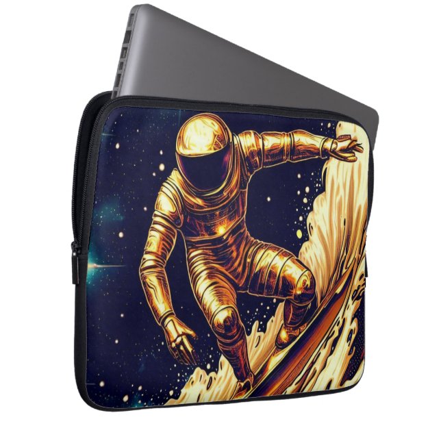 GOLD ASTRONAUT LAPTOP SLEEVE (Voorkant Rechts)