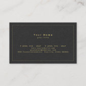 Gold Attorney Justice Scale Logo Zwart Leder Visitekaartje (Achterkant)