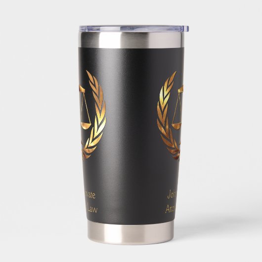 Gold Attorney Scales of Justice Custom Geïsoleerde Drinkbeker (Links)