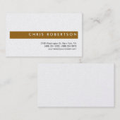 Gold Attractive Charming Brown Visitekaartje (Voorkant / Achterkant)