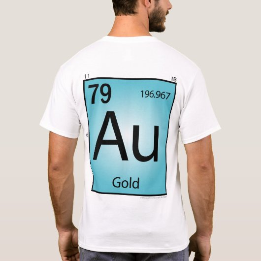 Gold (Au) Element T-Shirt (Achterkant)
