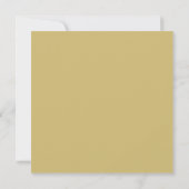 Gold Auburn Brown Simple Elegant Square Weddenscha Kaart (Achterkant)