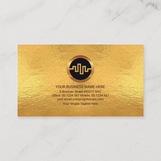 Gold Audio Display Panel Sound Engineer DJ Visitekaartje (Achterkant)