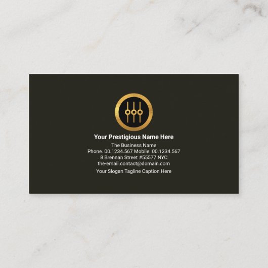 Gold Audio Sound Frequency Studio Engineer DJ Visitekaartje (Achterkant)